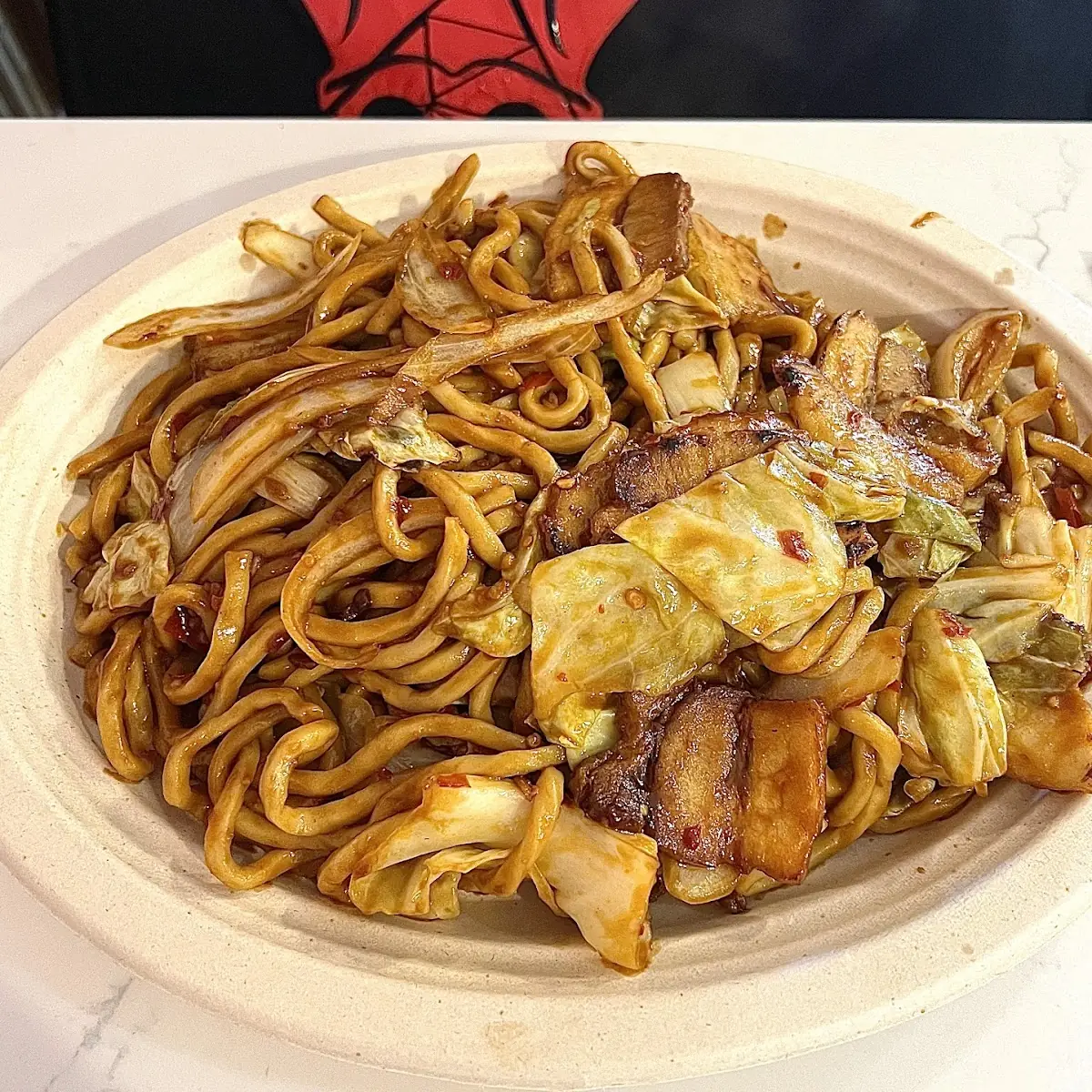 pork belly noodle 五花肉炒面